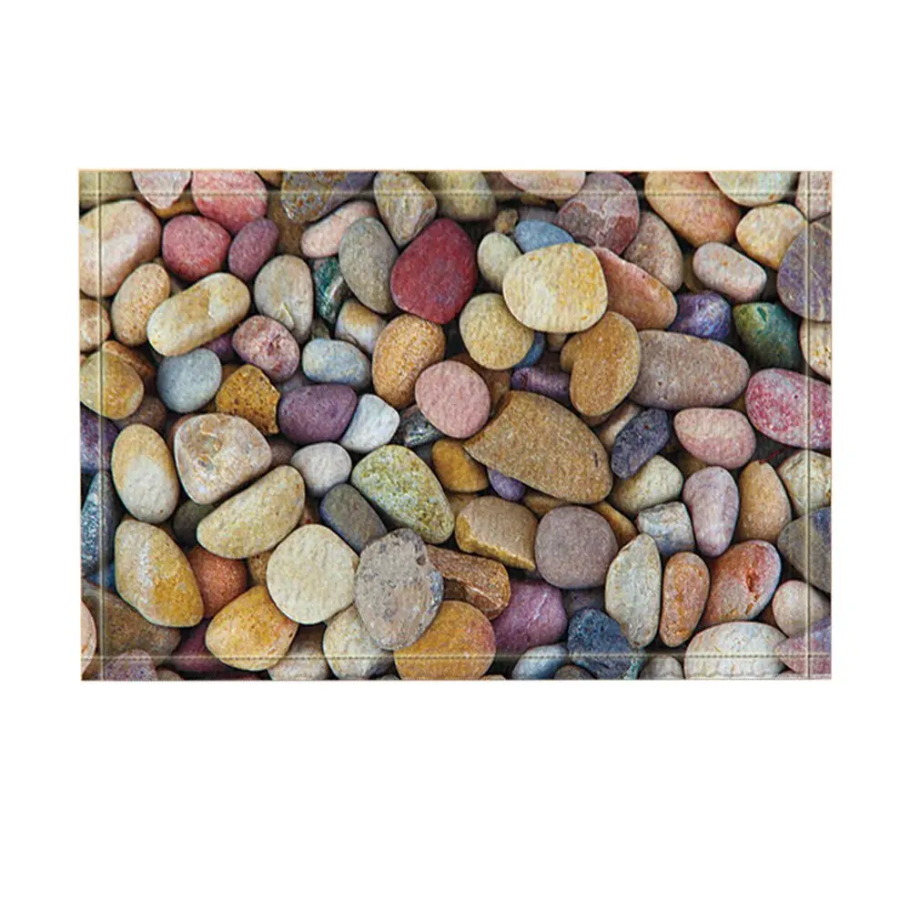 Абстрактный декор цветные гальки коврик для ванной с изображением вектора