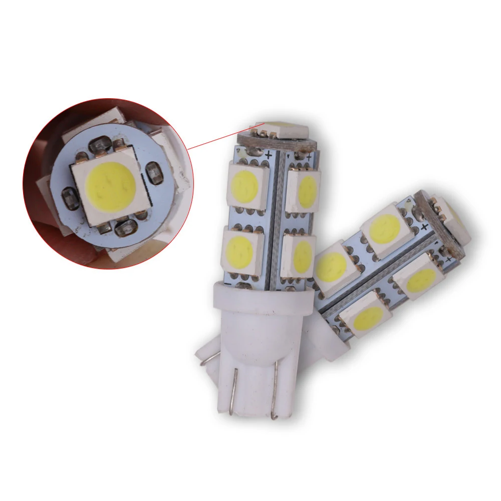 100 шт. Автомобильные светодиодные лампы 194 168 W5W T10 9 SMD 5050|Сигнальная лампа| |