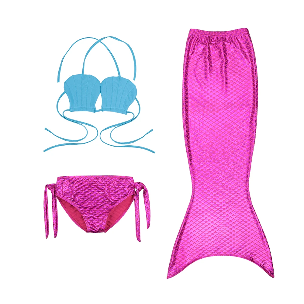 Children Mermaid Tail Princess Dress Baby Girls Kids Bathing Split Swimsuit Costume Swimwear Bikini Fancy Dress For 3-12Y