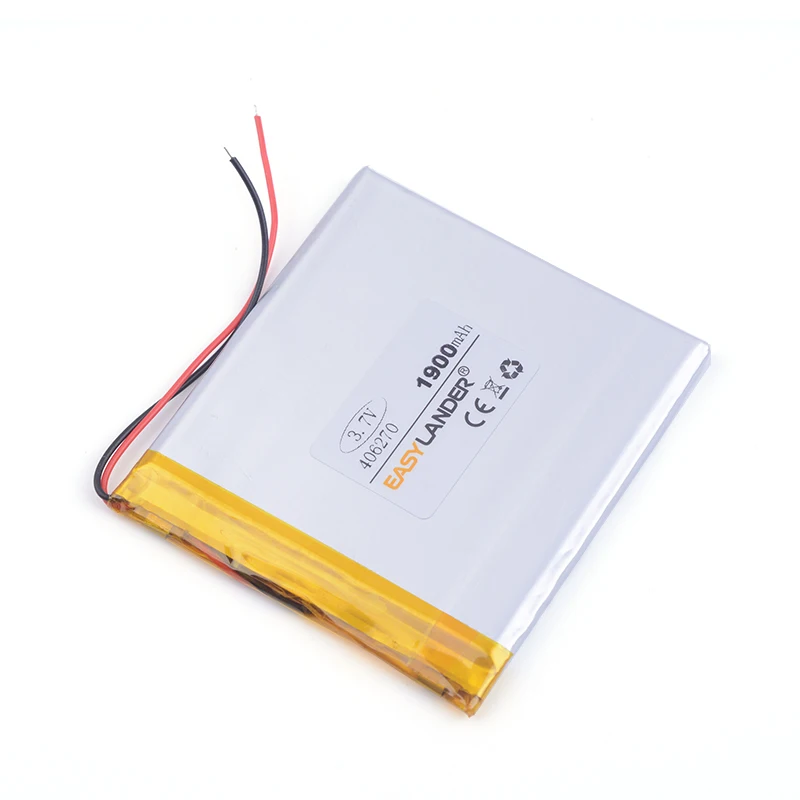 3 7 v литий-ионный аккумулятор 406270 1900MAH для Mp3 MP4 MP5 GPS PSP Мобильный bluetooth 046270 |
