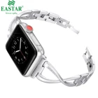 Eastar женский ремешок для часов Apple Watch 38 мм 42 мм 4044 мм ремешок из алюминиевого сплава с бриллиантами для iwatch Series 7 6 5 4 3 2 1 браслет