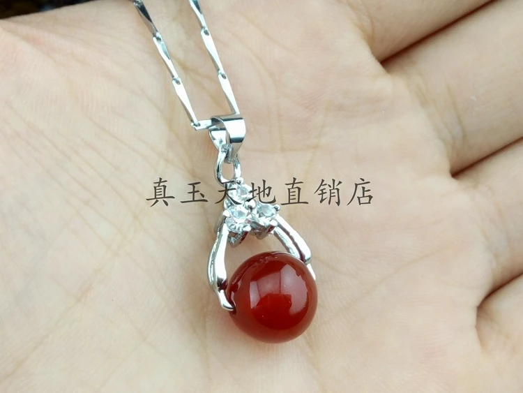 Южная Корея алмазов jade кулон из бисера передачи халцедон Агат паспарту yunu 925