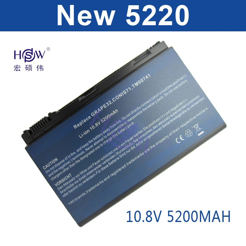 HSW Новый 6-ячейный Аккумулятор для ноутбука ACER Extensa 5210 5420G 5620 7220 7620Z 5230 5610 5620Z 5630 7620 5220