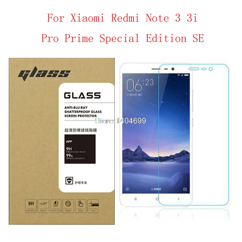9H 0 26 мм 2.5D Противоударная защита для экрана закаленное стекло Xiaomi Redmi Note 3 Pro Prime