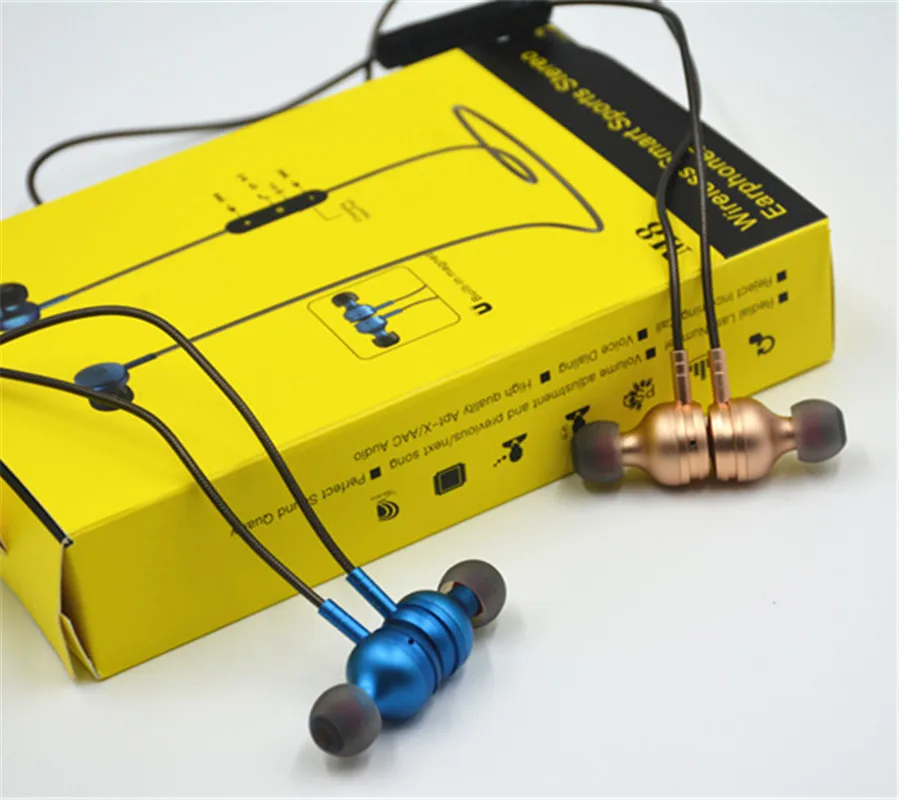 Новые Беспроводные стереонаушники M & J с Bluetooth 4 1 магнитные металлические