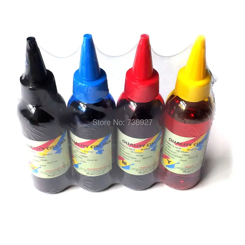 

4X 100ml T1281 T1291 Refill Dye ink for Epson Stylus S22 SX125 SX130 SX230 SX235W SX420W WF-7015 WF-3520DWF WF-3010DW printer