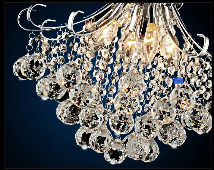 Бесплатная доставка хрустальные люстры диаметром 330 мм Серебряный светильник 3