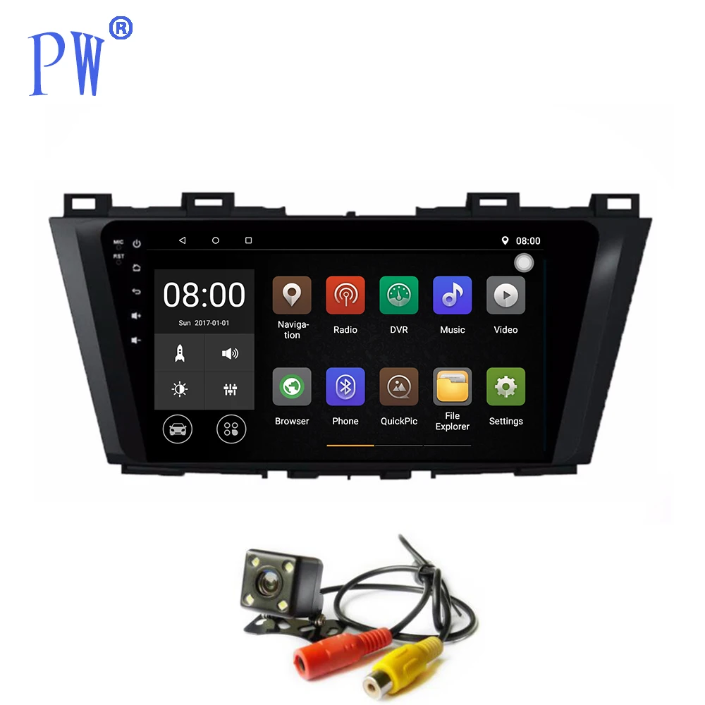 Android 7 1/8 0 автомобильный Радио Мультимедиа GPS плеер навигация для Mazda 5 2010-2013 стерео