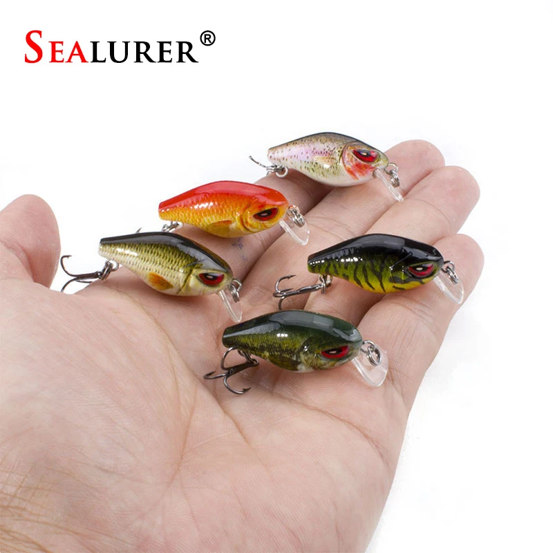 SEALURER Mini Crankbaits 3 5 см 2 г плавающий Воблер для рыбалки гольян приманки из пластика ABS