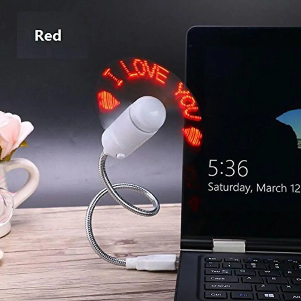 Мини ноутбук светодиодный вентилятор для зарядки через usb регулируемый рукав
