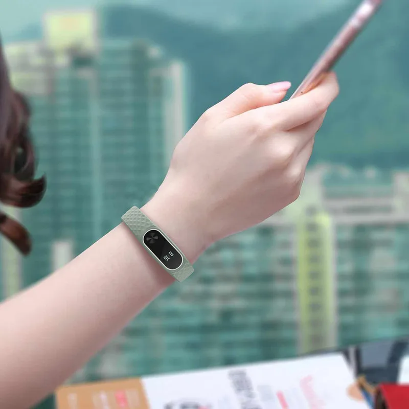 Силиконовый ремешок для наручных часов Xiaomi Mi Band 2 двойной цветной браслет носимые