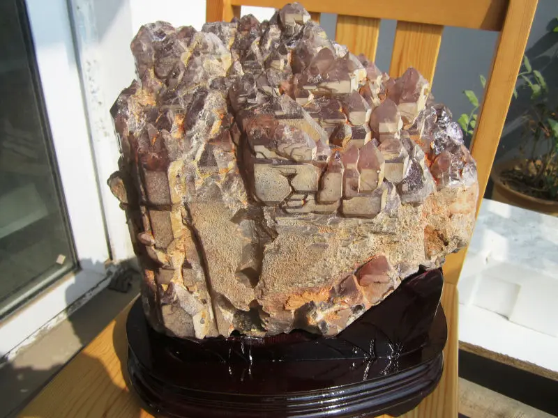 27200 г (59 фунтов) скелетных Аметист кластер кристалл кварца образца с MICA HC001|Камни| |
