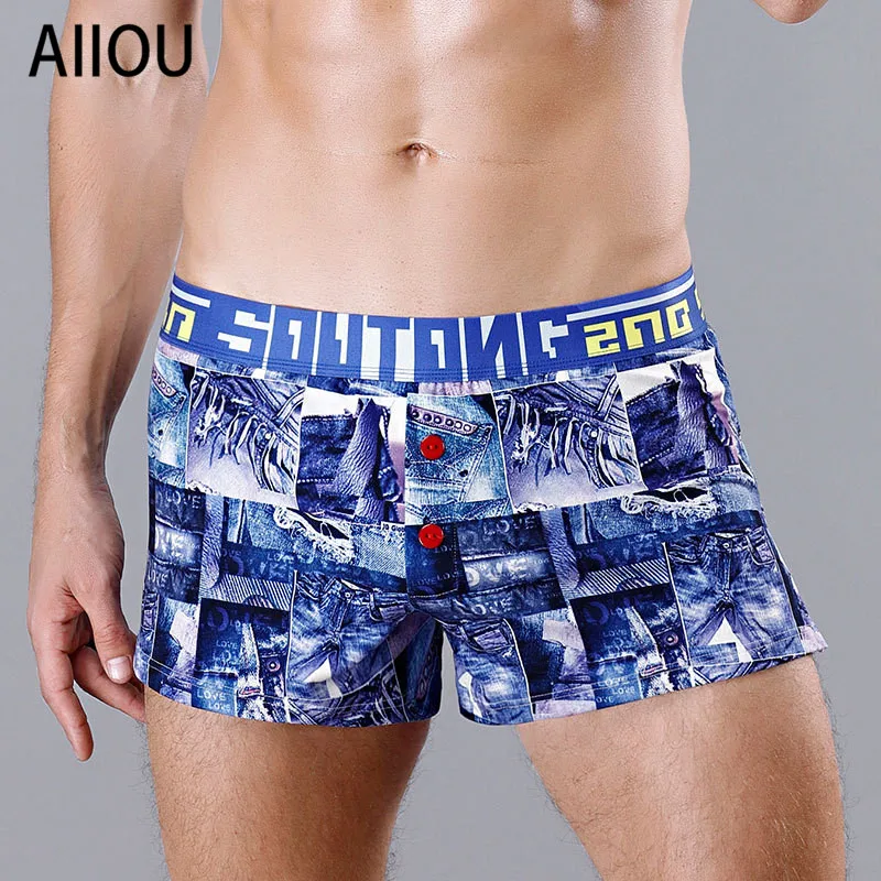 AIIOU мужские семейные трусы их хлопка нижнее белье качественные крутая печать
