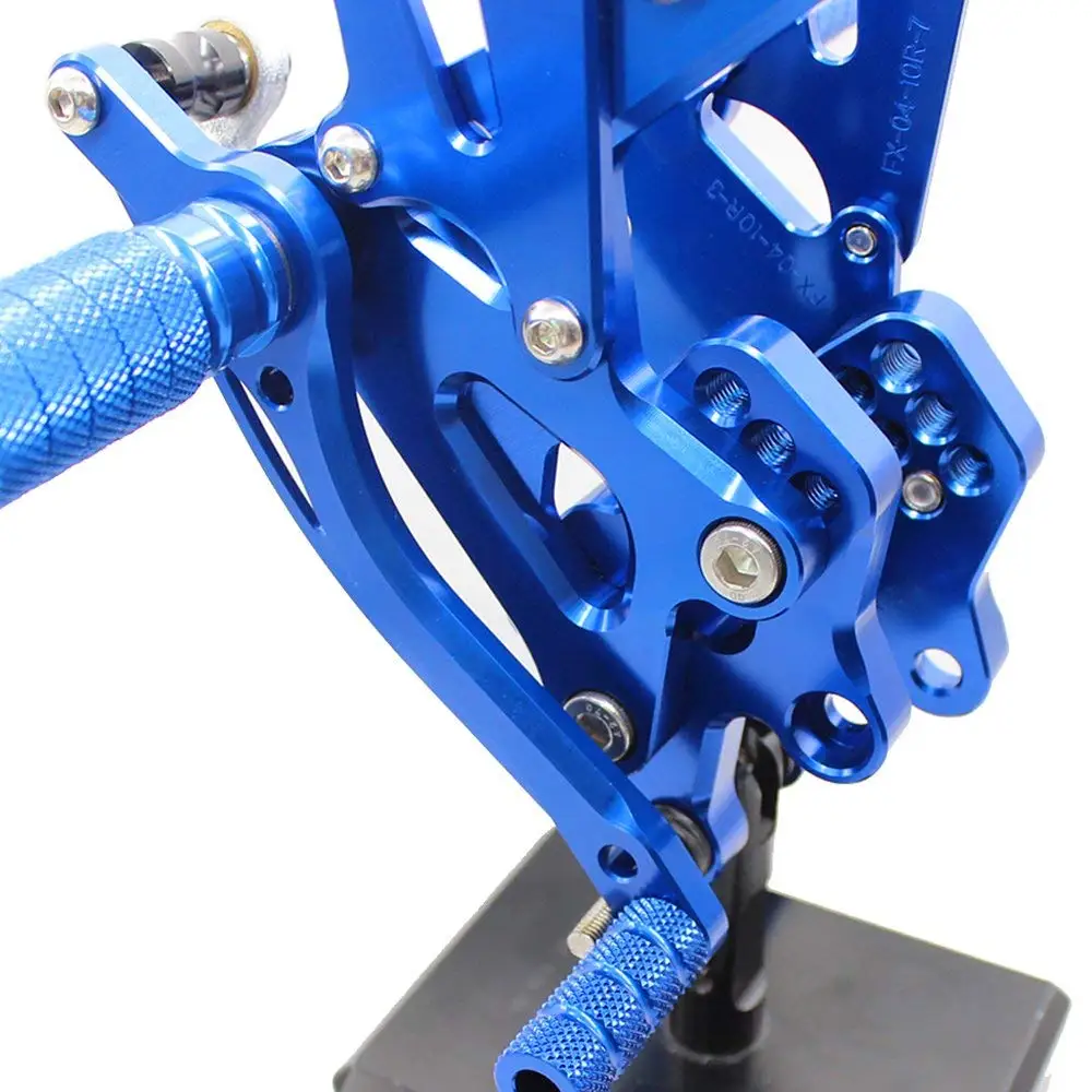 ЧПУ Регулируемая Rearset для Kawasaki Ninja ZX10R 2004 2005 футов Расслабление ног колышки ZX 10R подставки для ног