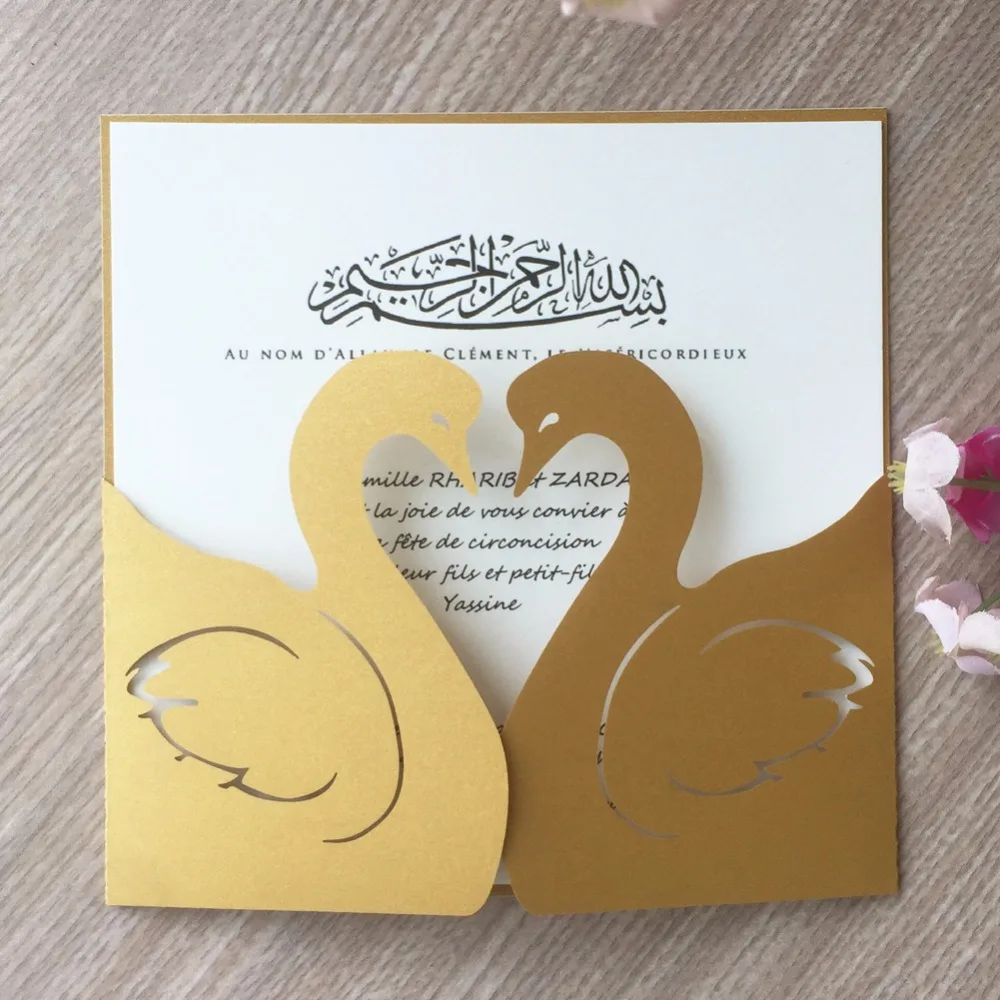 20 шт жемчужная бумага лазерная резка свадебные пригласительные карты роскошные