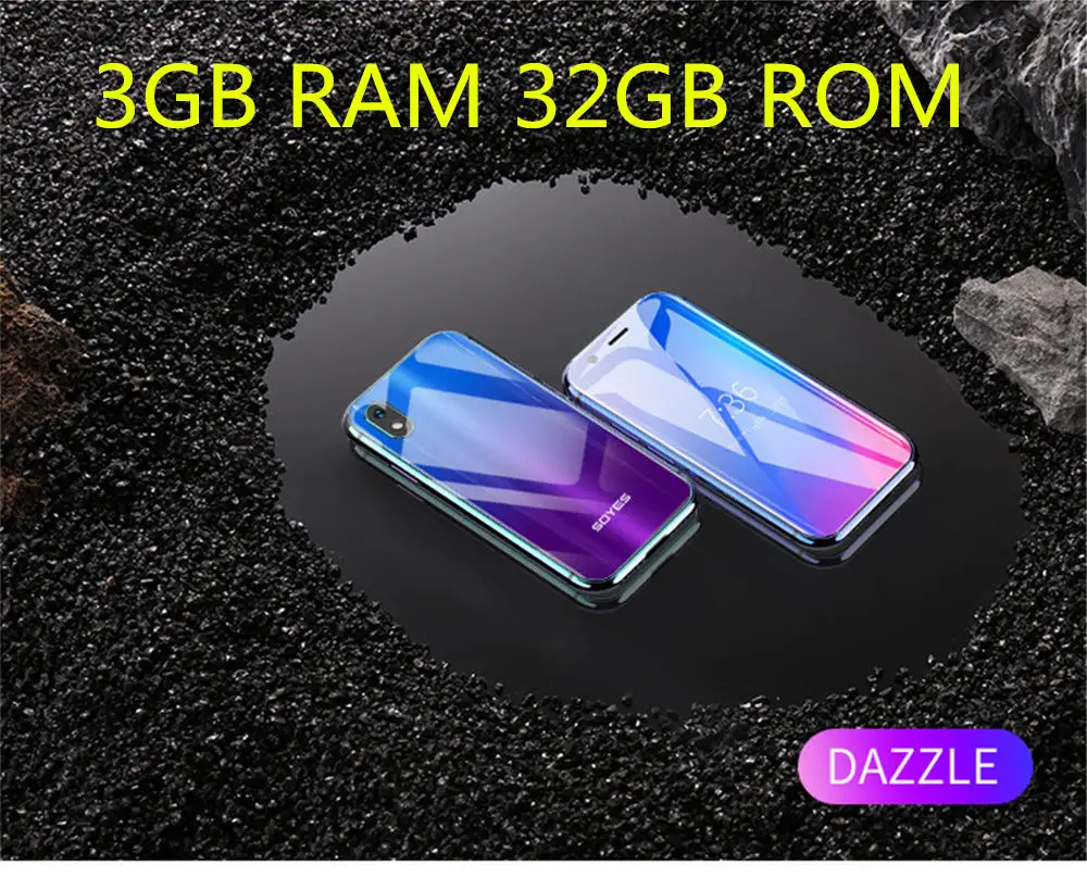 Dazzle 3GB 32GB Маленький 4G смартфон soyes XS Android 6,0 3 ГБ+ 32 ГБ маленький телефон 3,0 дюйма 2 Гб 16 Гб wifi MP4 карманный мини детский мобильный телефон - Цвет: Dazzle 3GB 32GB