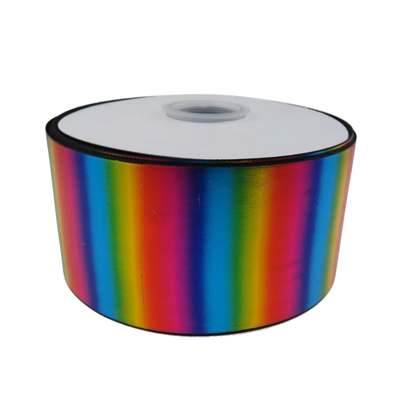 Shipping Free 3 Inch 75MM Hot Sales Shiny Colorful Printed Grosgrain Ribbon For Hair jojo Bows DIY Headwear 50yard per roll | Дом и сад