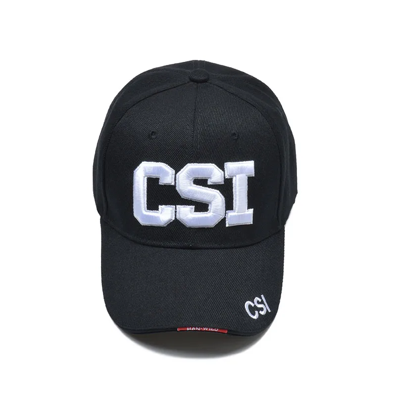 Унисекс Новая бейсболка 3D вышивка Csi письмо Gorras Para Hombre Bone Snapback Мужская кепка