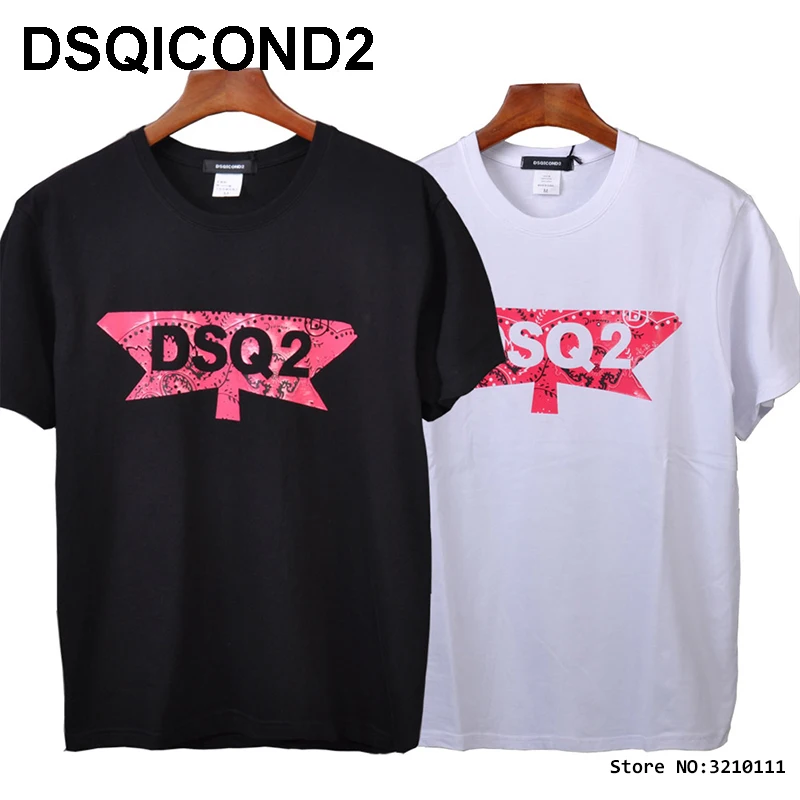 Брендовые Новые повседневные футболки DSQICOND2 DSQ топы с принтом мужские и женские