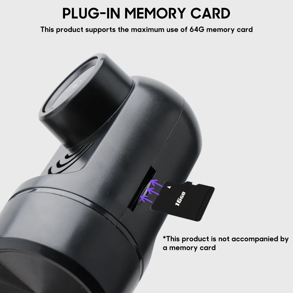BORUiT USB автомобильный видеорегистратор с управлением через приложение Full HD 720P Dash Cam Автомобильная камера ADAS ночного видения 140 широкоугольный видеорегистратор для вождения