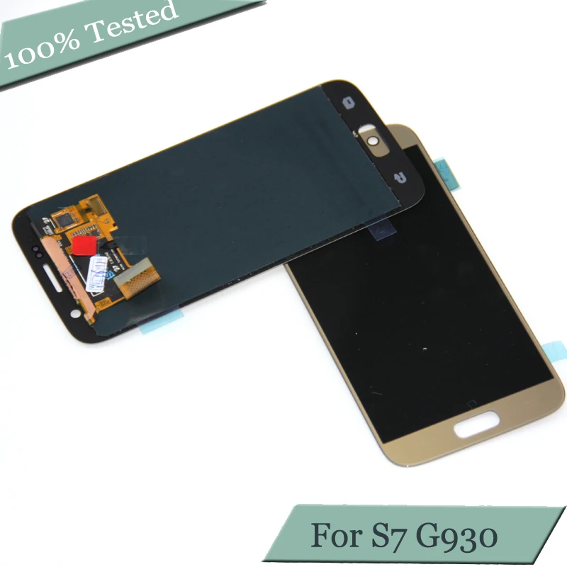 5 1 ''SUPER AMOLED дисплей для SAMSUNG Galaxy S7 LCD G930 G930F сенсорный экран дигитайзер черный