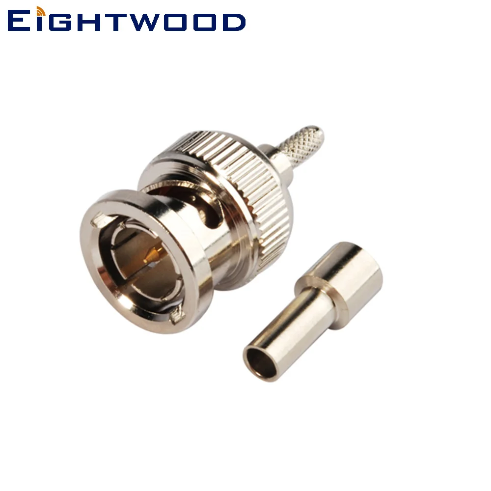 

Eightwood BNC Plug Male Straight Attachment RF Coaxial Connector Adapter Crimp RG179 Cable for Antenna Telecom Automotive 75 Ohm