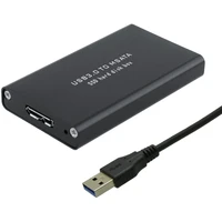 usb 3 0 to 2 msata ssd enclosure usb3 0 to mini sata hard disk adapter msata ssd external box