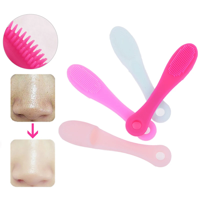 

Makeup Facial Skin Massage Cleanser Silicone Blackhead Cleanser Nose Pore Wash Pad Brush Cleaner Remover Finger Tool