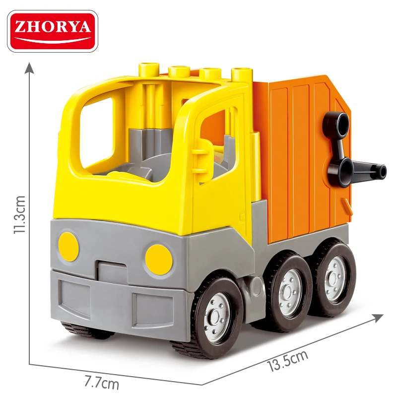 Zhorya 14 шт. мусоровоз строительные блоки Детские Подарочные с минифигурой