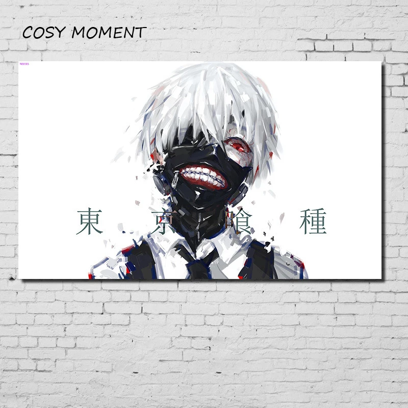 Уютный момент аниме Токийский вурдалак плакат Kaneki Touka белая крафт-бумага Tokio вурдалак Принт плакат Настенный декор Куадрос decoracion QT519