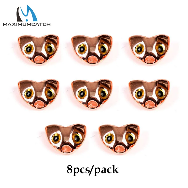 Skulpin Copper 8 Maximumcatch Вольфрамовая головка Skulpin для ловли нахлыстом, связывающие бусины, темно-зеленый/медный материал для завязывания мушек - Цвет: Skulpin Copper 8