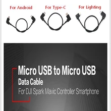 Кабель для передачи данных для DJI Spark Mavic Pro Platinum Air контроллер Micro USB для Android/TYPE-C порт адаптер линия для IOS iPhone Pad