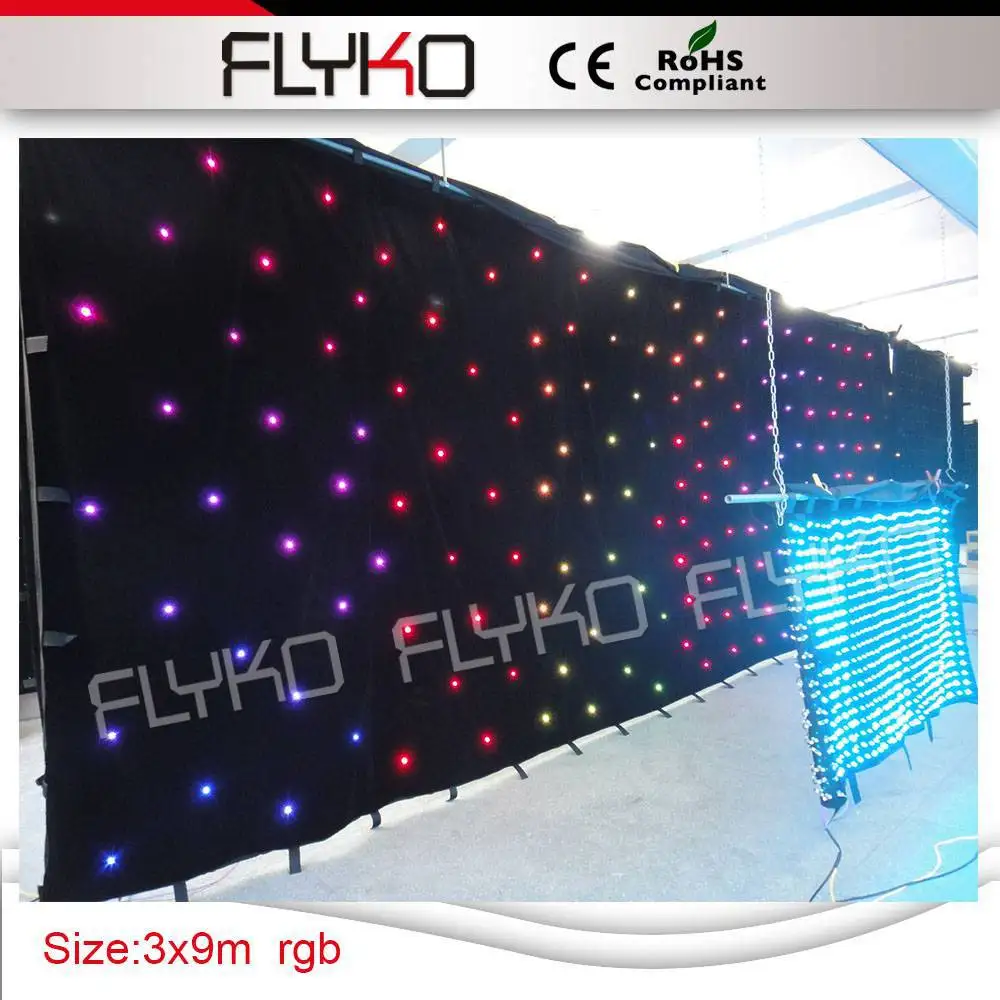 Бесплатная доставка RBG светодиодная матрица звездное небо ткань фон занавес