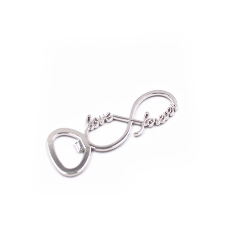 50 шт./лот номер 8 навсегда любовь открывалка для бутылок цифровой Серебряный