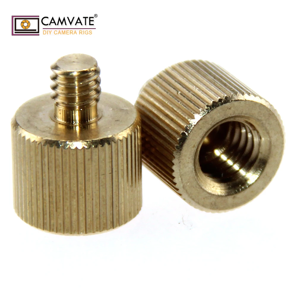 CAMVATE 2 пакета 3/8 &quot 16 гнездо на 1/4&quot 20 Мужской штатив резьба редуктор адаптер для