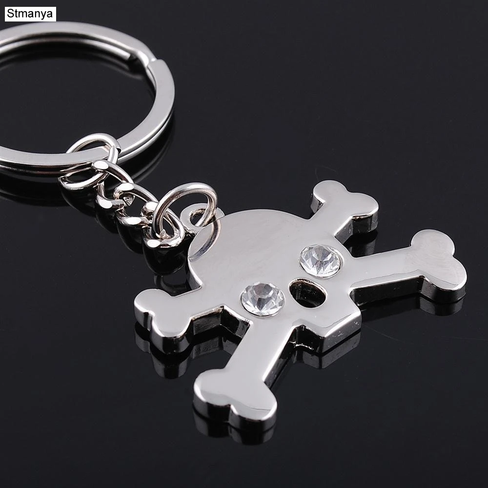 Новинка мужской новый металлический брелок для ключей в виде черепа модный