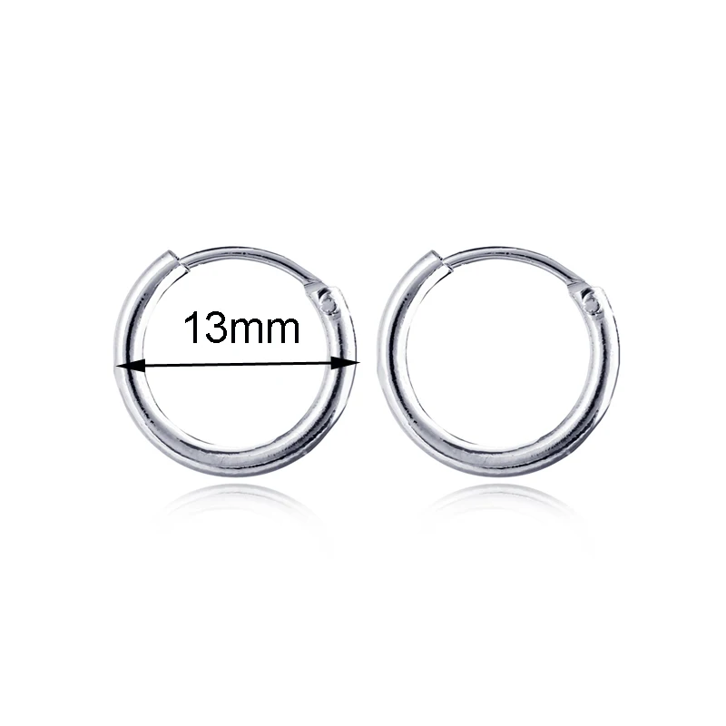 13 мм Европейская маленькая серьга-кольцо для женщин Серебряный цвет бесконечные