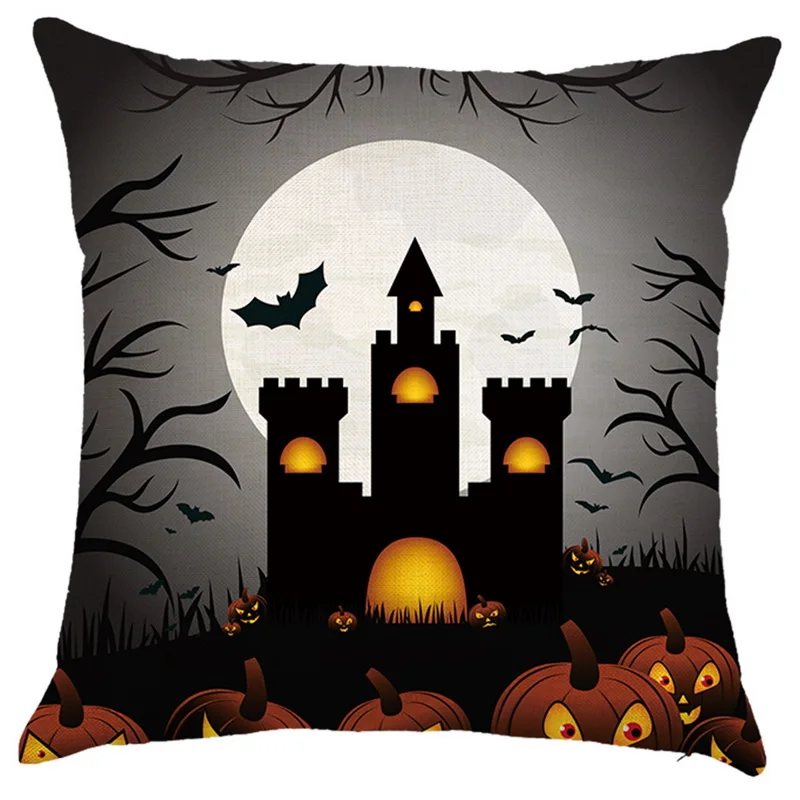 Urijk Halloween Cushion Cover Christmas Kids Toys Sofa Throw Pillow Cases Magical Linen Pillowcase Dance Decor Gifts | Дом и сад