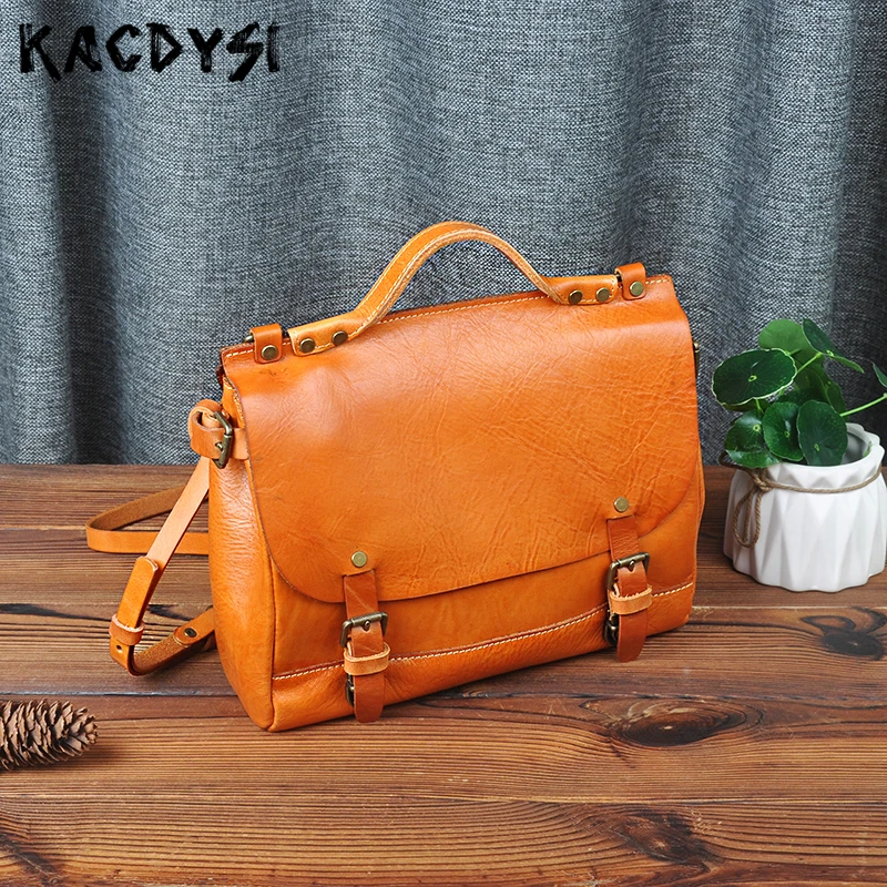 Оригинальные винтажные женские сумки из растительного дубления женская