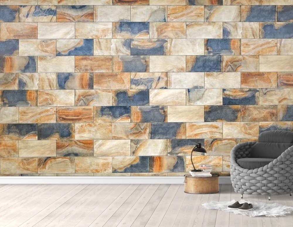 

[Self-Adhesive] 3D Marble Tile Texture 6 Wall Paper mural Wall Print Decal Wall Murals