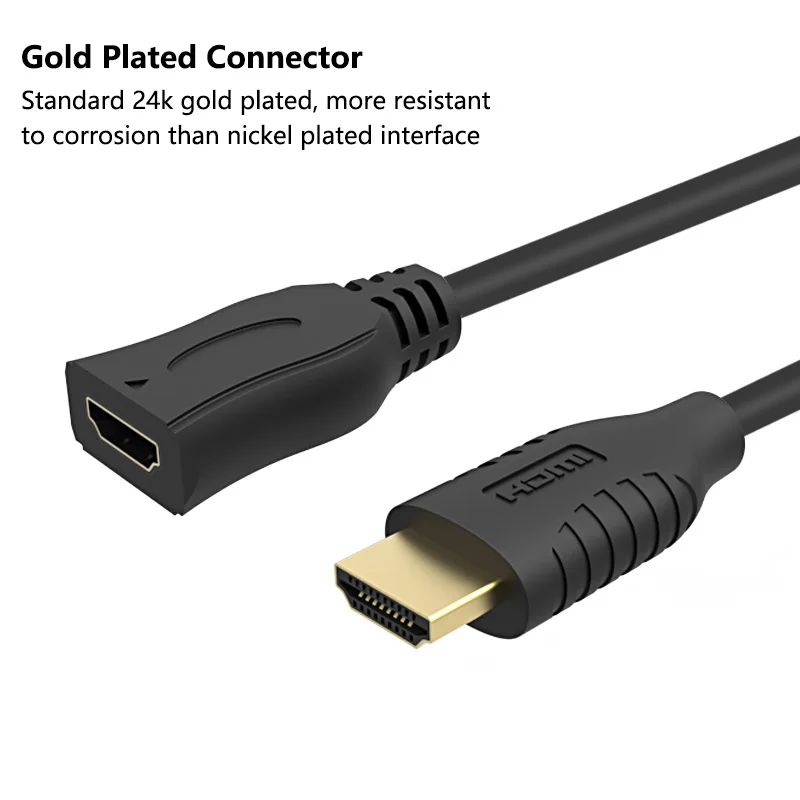 WMZ HDMI Удлинительный кабель папа к женскому кабелю 1 м 5 позолоченный разъем для HD LCD