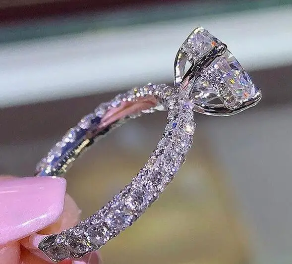 Женское кольцо инкрустированное цирконием хит продаж | Украшения и аксессуары