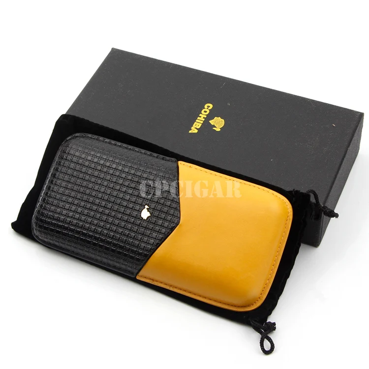 COHIBA из мягкой натуральной кожи портсигар держатель Портативный путешествия 3