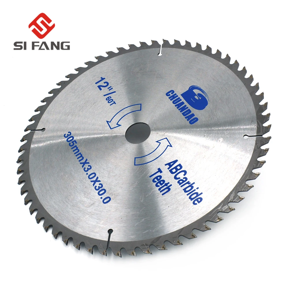 SI FANG 305 мм(12 дюймов) 60 зубьев/80 зубьев твердосплавные дисковые пильные диски Режущий инструмент для стали, алюминия, дерева, пластика
