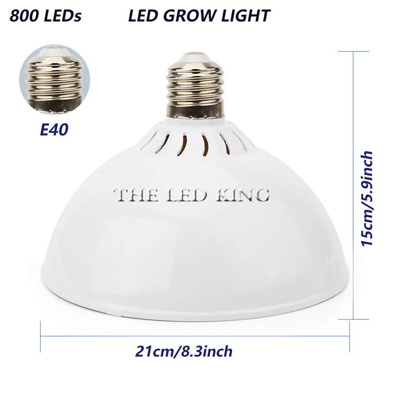 Фитолампа полного спектра E27 E40 с зажимом 600 Вт|Промышленные LED-лампы| |