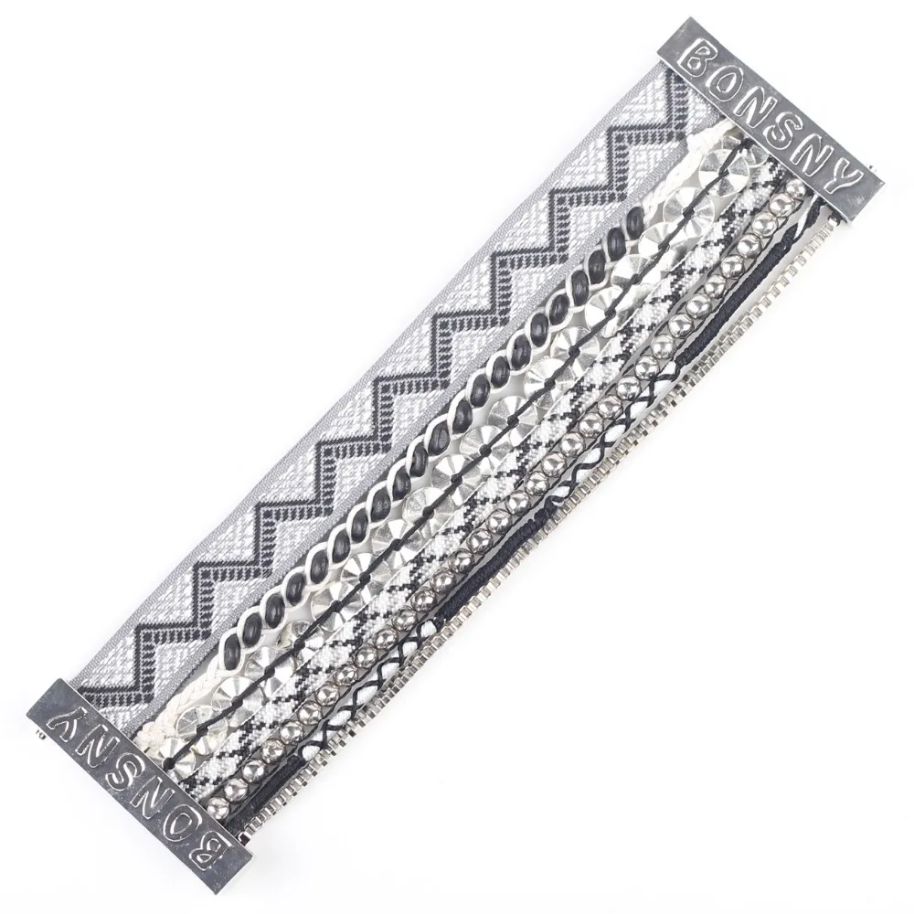 Newei горячее предложение Роскошный плетеный браслет ручной работы из бисера