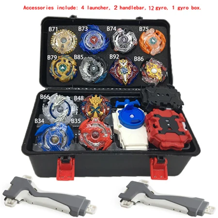 12PCS - A Набор топов пусковые установки Beyblade игрушки Toupie Металл God Burst волчок Bey Blade Blades игрушки bay blade bables - Цвет: 12PCS - A