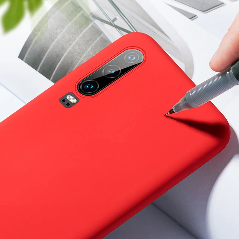 For Huawei P20 lite Case Shockproof Liquid Silicone Case For Huawei P20 L ite Lte Pro P Smart Z Case Cover