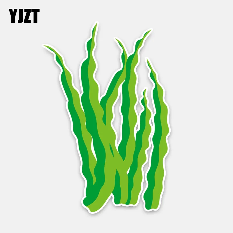 

YJZT 10.1CM*15.5CM Simplicity Marine Organism Seaweed PVC Car Sticker Decal Accessories 5-0418