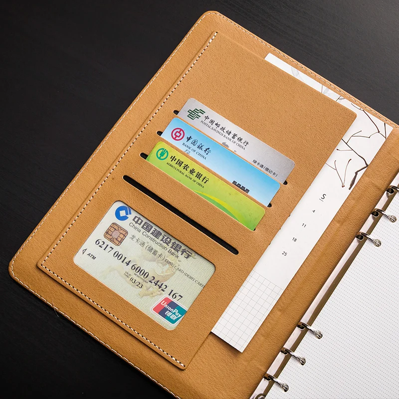 Бизнес Тетрадь Творческий A5 Looseleaf рабочего совещания Recordbook съемный и толще Ретро Ноутбук